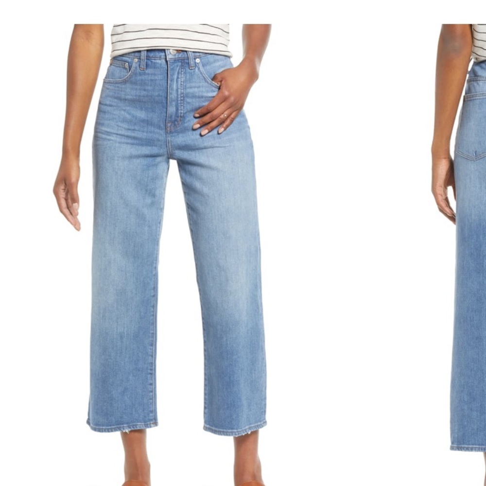 Madewell high rise slim wideleg jeans 26
